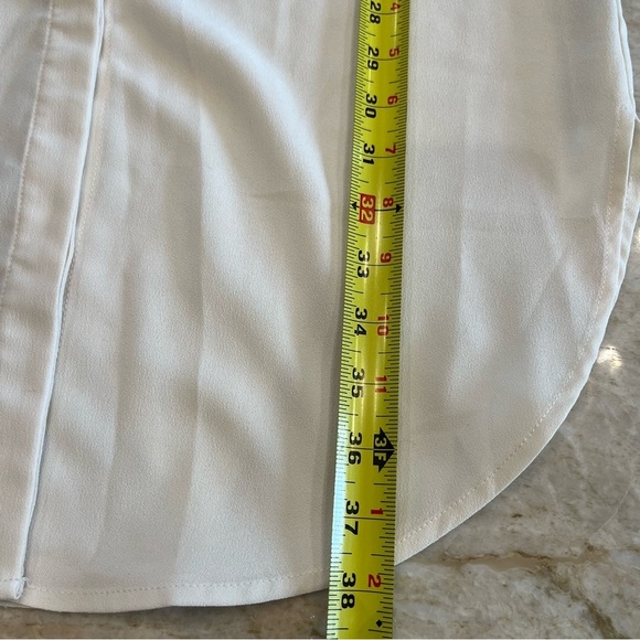 Oak + Fort | V-Neck Shift Midi Shirtdress | Milky Cream | Size Small - Picture 6 of 14